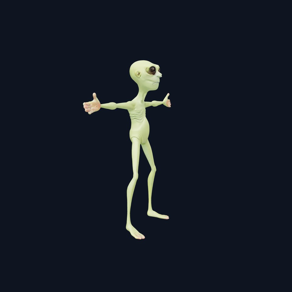 Green Alien Character model pack
